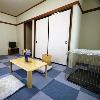 和室8畳(2〜4名☆小〜大型犬可・床カーペット・ペット無料)